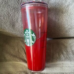 Starbucks Bold Red Tumbler with Logo